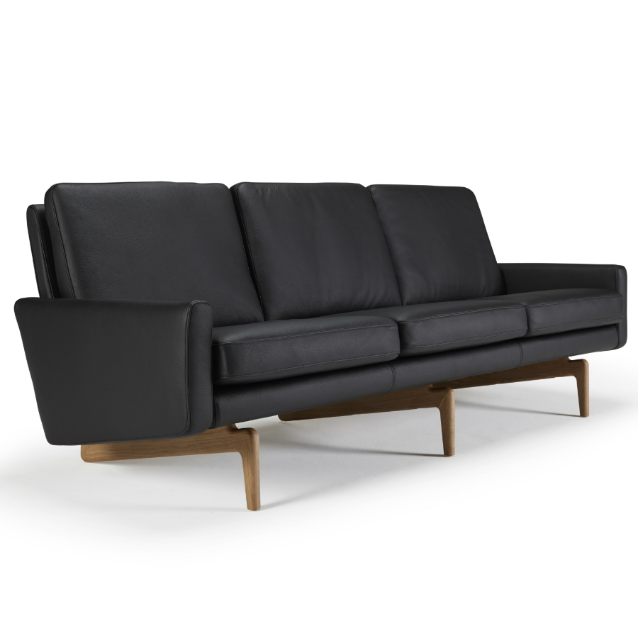 Диван трехместный Egsmark с мягкими подлокотниками, лакированный дуб, черный Kragelund 20003202800 - Вид №5