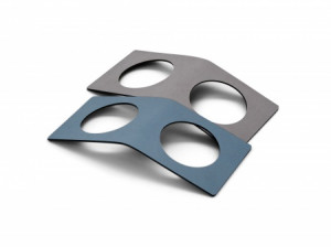 98236 NUPO light blue/light grey кольцо для cалфетки 6х14см, набор 2шт;LIND DNA