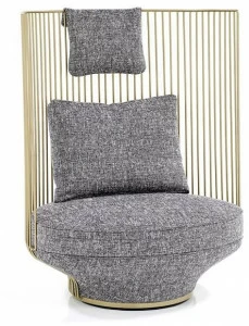 Wittmann Кресло из ткани с высокой спинкой Paradise bird