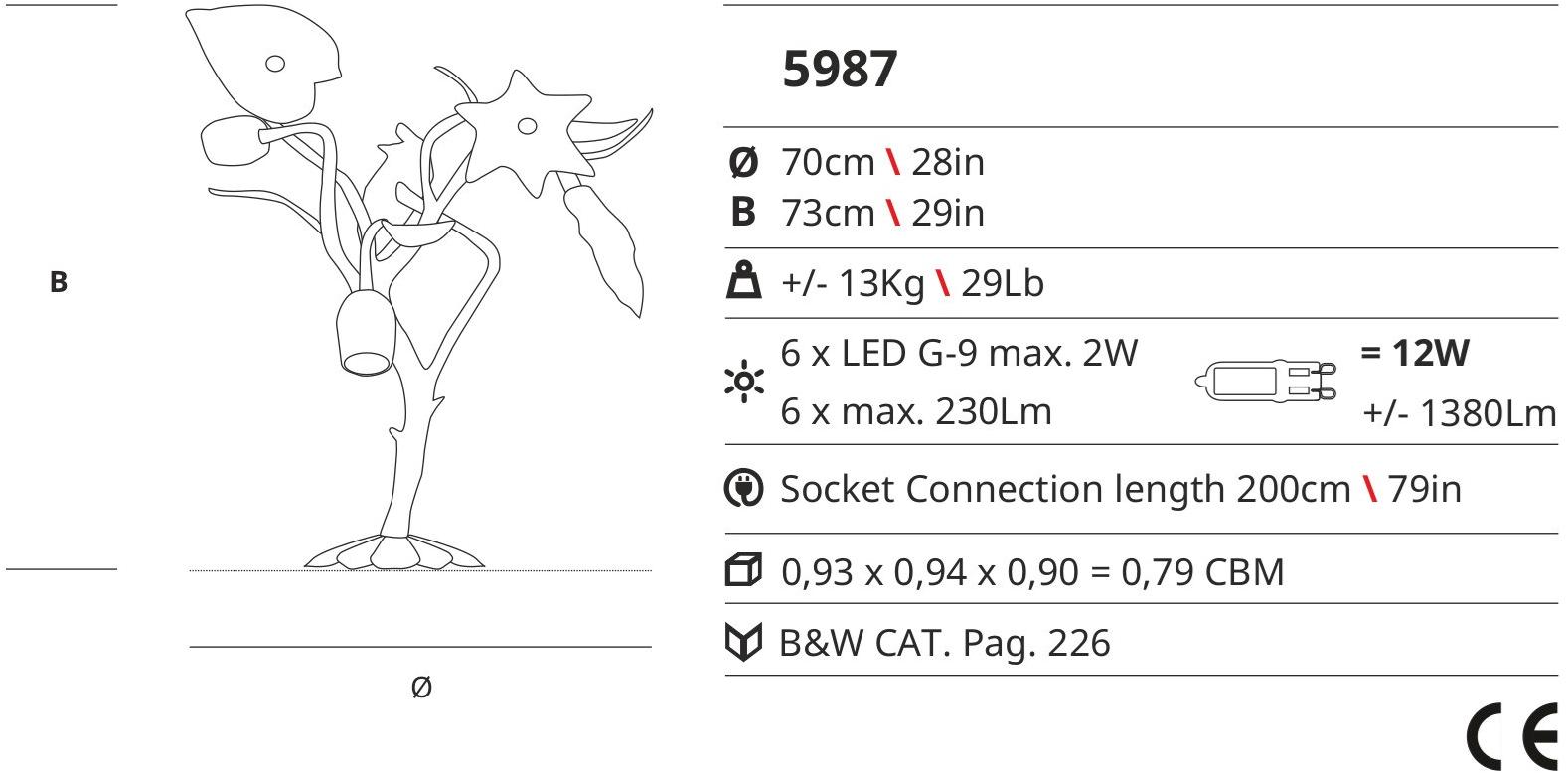 Serip Настольная лампа из бронзы ручной работы Bouquet 5987 - Вид №1