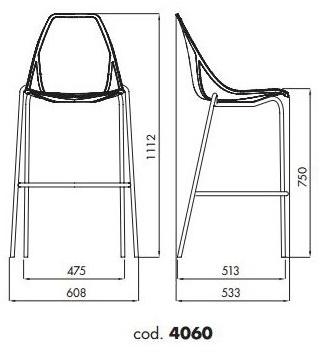 ALMA DESIGN Штабелируемый барный стул из полипропилена X stool sun-id-1427917 - Вид №6