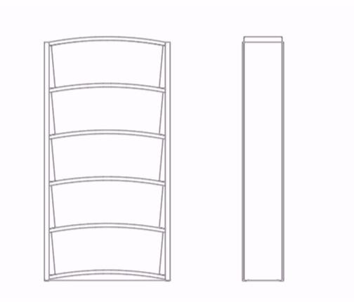 Dieffebi Книжный шкаф open office из металла Bookcases 7em304050 - Вид №9