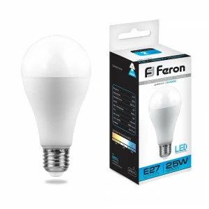 Лампа светодиодная Feron "Шар" E27 25W 6400K LB-100 25792 FERON  00-3956549 Матовый