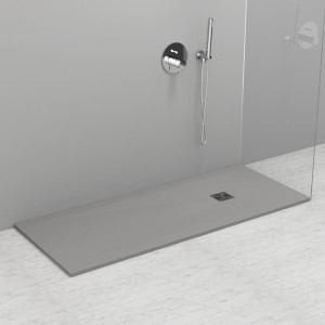 703759 Душевой поддон из минерального литья СЕРЫЙ МАТОВЫЙ в комплекте с сифоном, Kerasan DOCCIA Италия