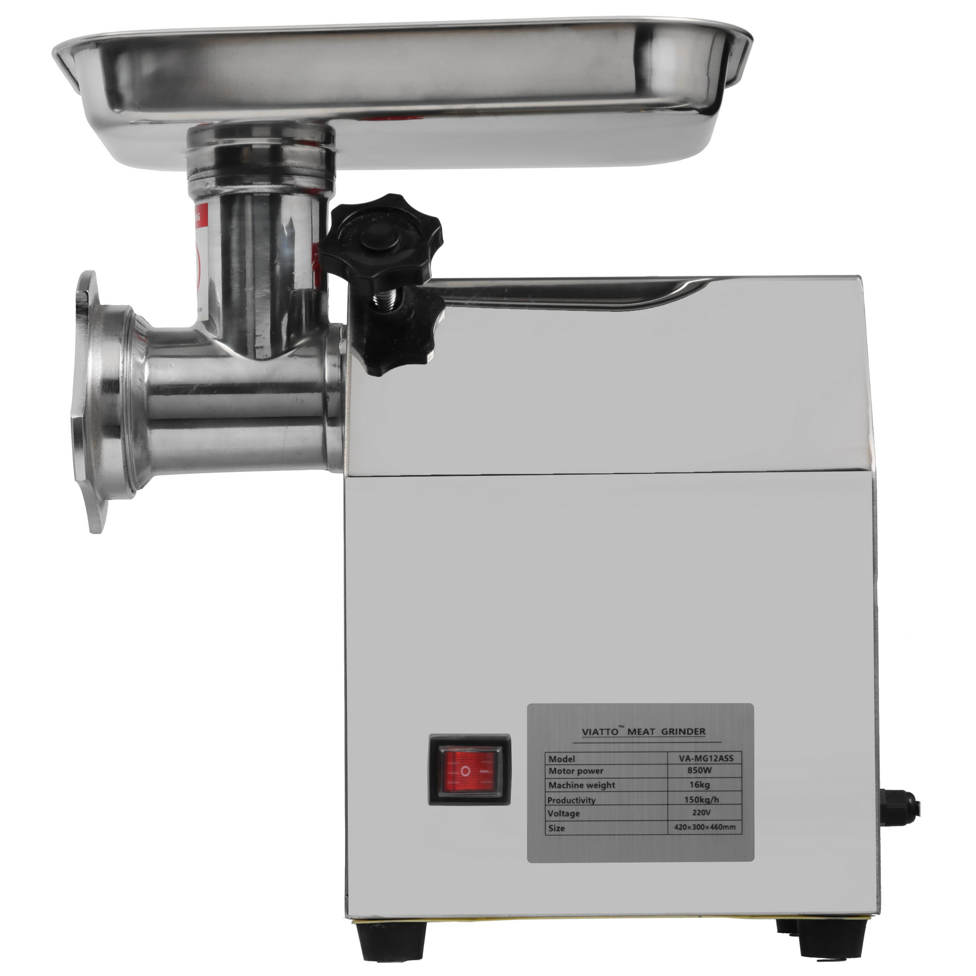 9909631 Мясорубка электрическая Viatto VA‑MG12ASS серый STDN-0092972 - Вид №2