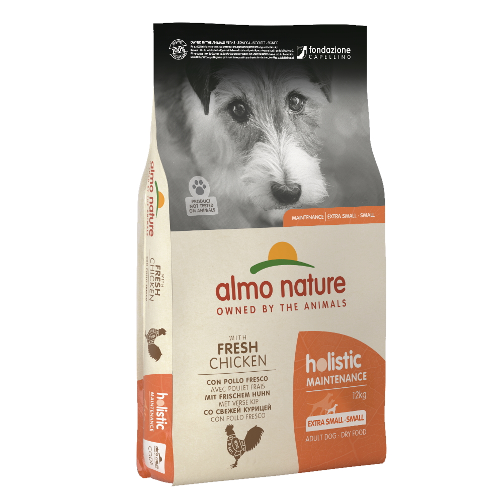 ПР0059733 Корм для собак Holistic-XS-S-Maintenance для малых пород, курица сух. 12кг Almo Nature 