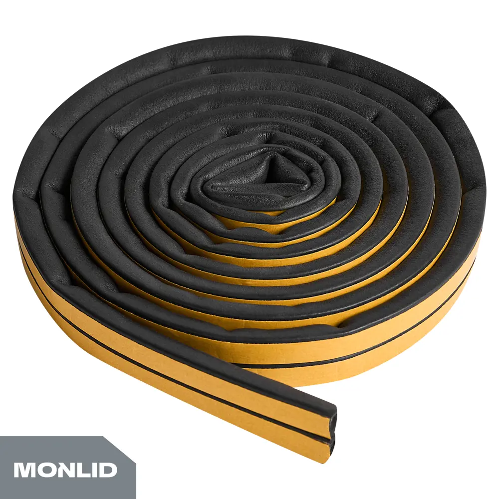 Уплотнитель EPDM для окон и дверей самоклеящийся MONLID D-профиль 6 м цвет черный 89434451 STLM-2112823  - Вид №3