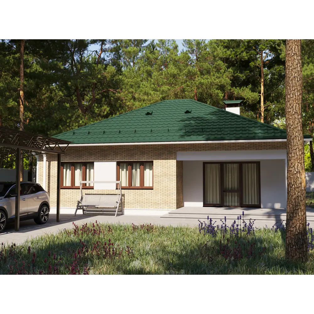 Металлочерепица 0.5 мм 2250x1180 мм RAL 6005 зеленый 89337256 STLM-2039756 Santreyd  - Вид №2