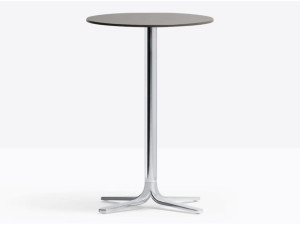 Высокий квадратный стол из литого алюминия с 4 спицами