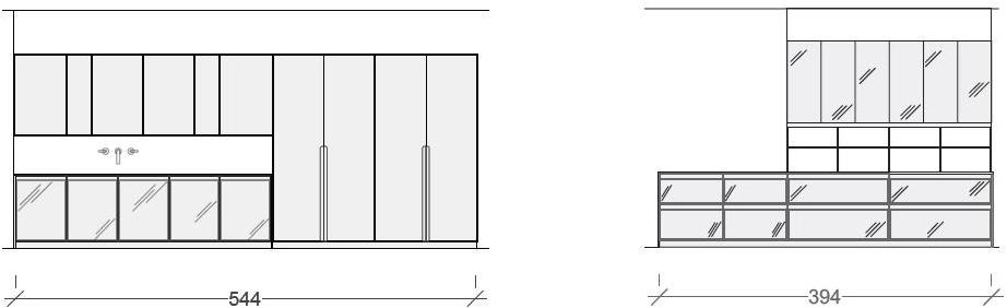Кухня из лакированного дерева и стекла с островом Sistema 22.2 Santreyd sun-id-1398539 - Вид №14
