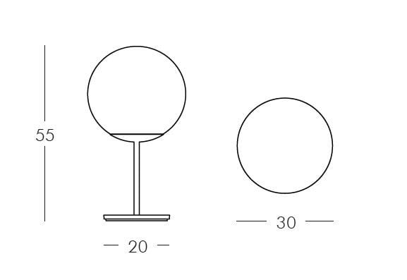 Настольная лампа из латуни и полиэтилена с мраморным эффектом SLIDE ARCH-00096226 - Вид №5