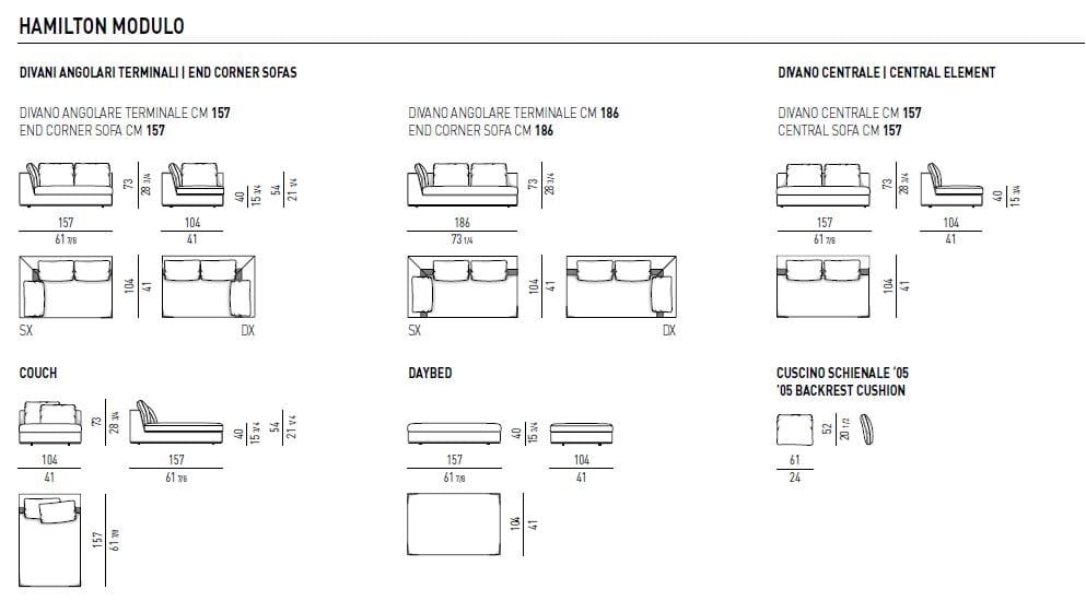 Ткань диван Minotti Гамильтон ARCH-00081571 - Вид №18