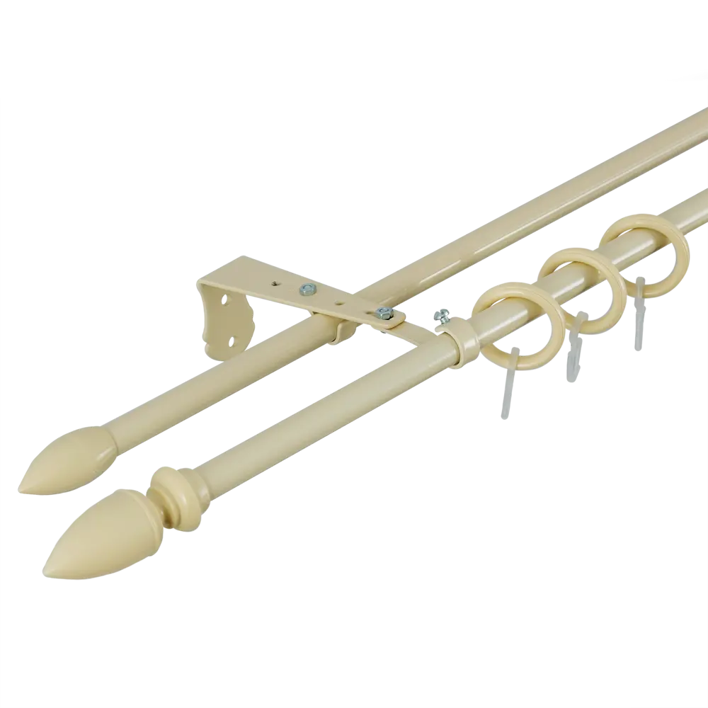 Карниз двухрядный Gracia 160 см металл цвет бежевый АРТ-ДЕКОР STLM-2188246