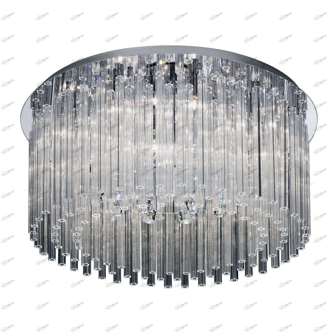 Потолочный светильник Ideal Lux Elegant PL12 IDEAL LUX ДИЗАЙНЕРСКИЕ, ELEGANT 074012 Прозрачный;хром 