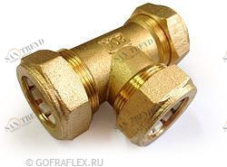 Тройник труба-труба-труба 20*20*20мм Flexible hose Россия BT20