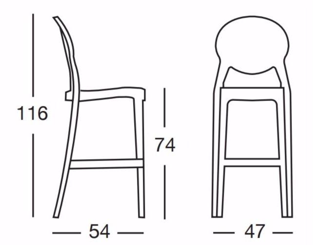 SCAB DESIGN Высокий табурет из поликарбоната Igloo sun-id-1510522 - Вид №4