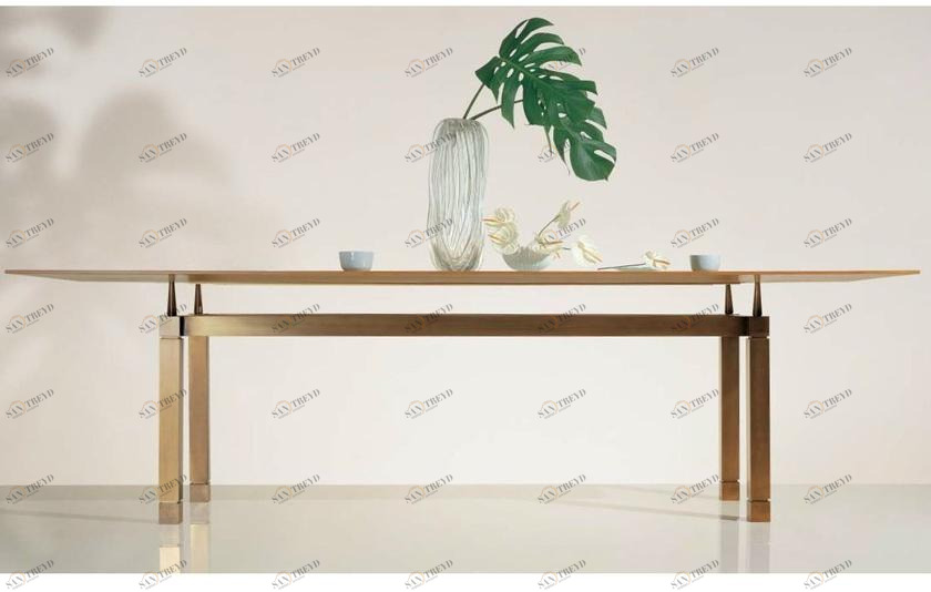 OAK Стол из дерева и стекла Percorsi sun-id-1419778