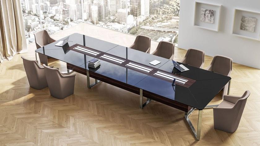 Las Mobili Прямоугольный стол для совещаний с системой управления кабелями I-meet sun-id-1400874 - Вид №2