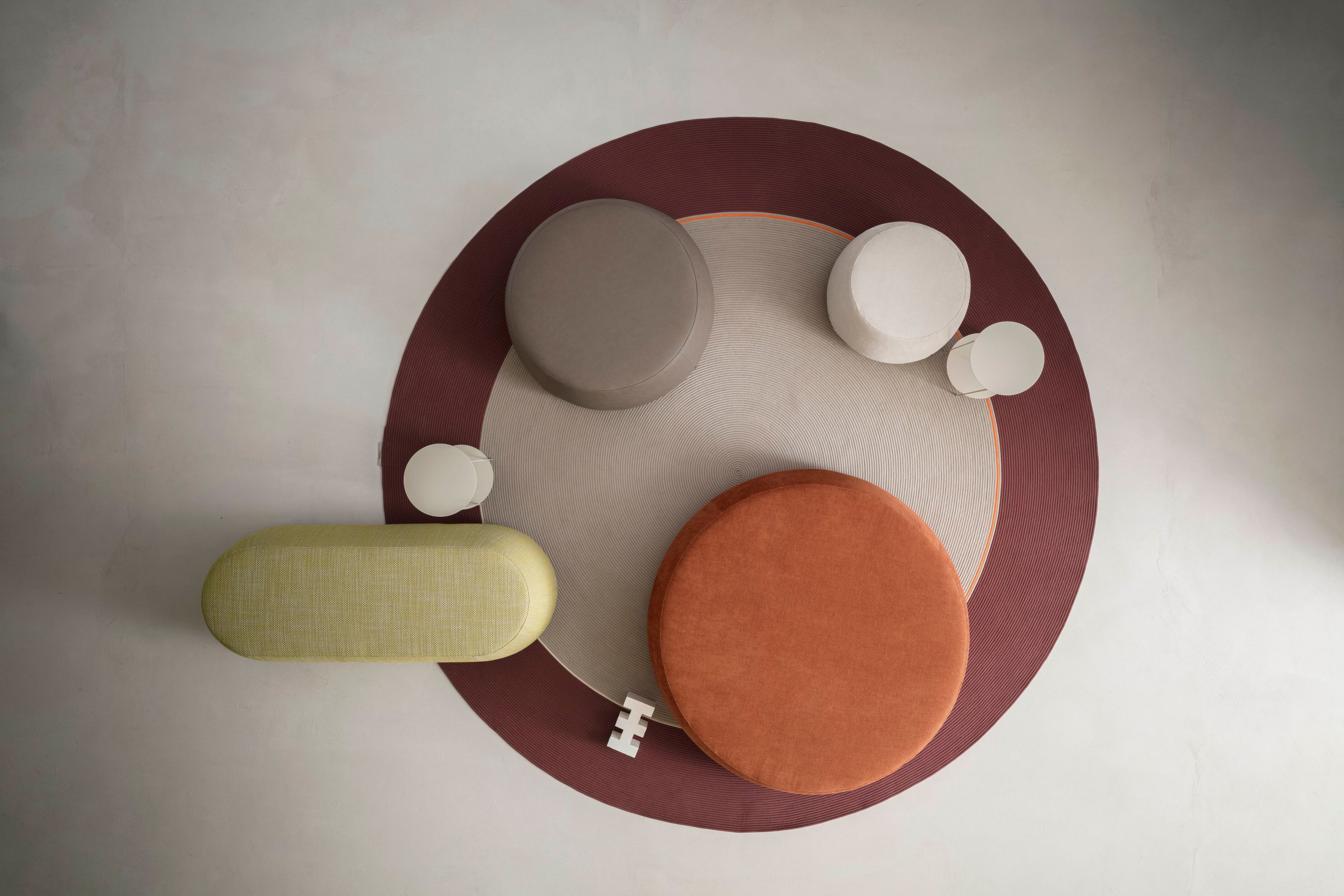 Круглый пуф из ткани Alf DaFrè DENNY ARCH-00087006 - Вид №5