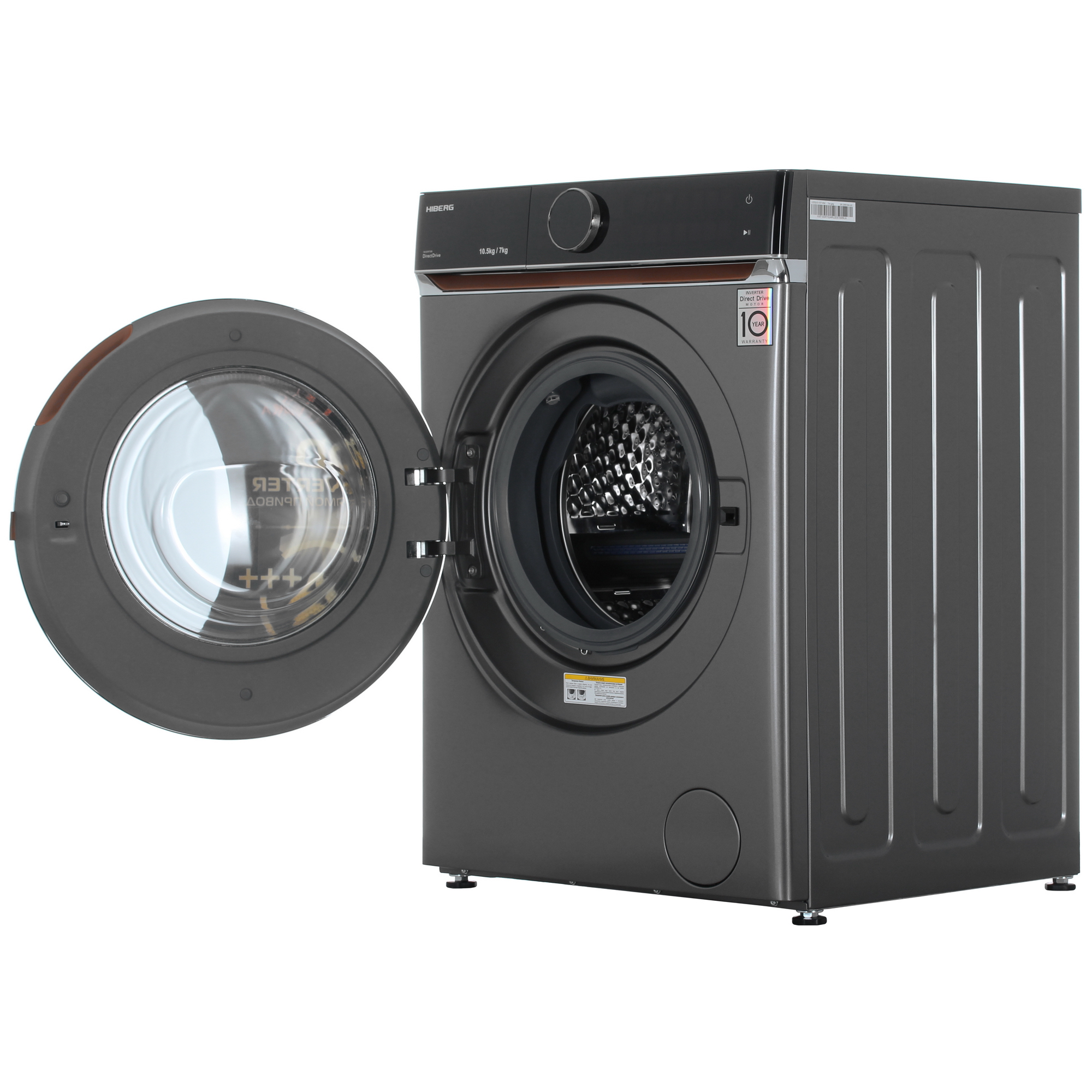 9238396 Стирально-сушильная машина HIBERG i-DDQ10 - 10714 Sd серый STDN-0147052 - Вид №5