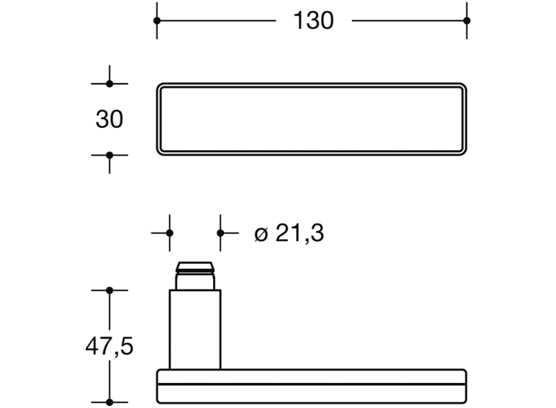 185XOH Дверная ручка (х-техник) HEWI Serie 180 | Edelstahl  - Вид №2