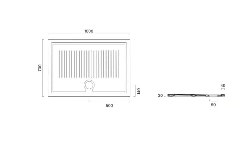 Нескользящий прямоугольный поддон для душа CERAMICA CATALANO H3 ARCH-00140330 - Вид №11