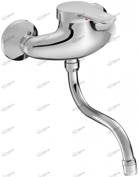 E659RU-CP Смеситель для кухни настенный с вращающимся изливом Jacobdelafon KANDEL Santreyd