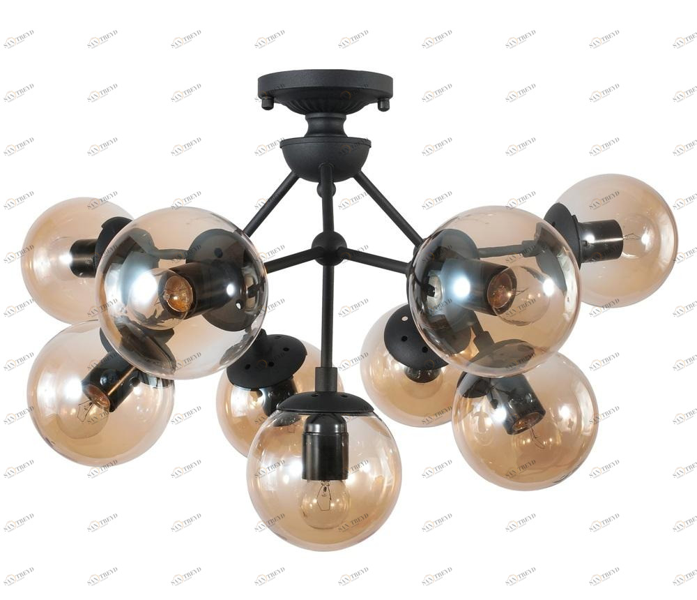 Потолочная люстра Crystal Lux Medea PL9 CRYSTAL LUX ДИЗАЙНЕРСКИЕ, MEDEA, ШАР 109202 Янтарный 