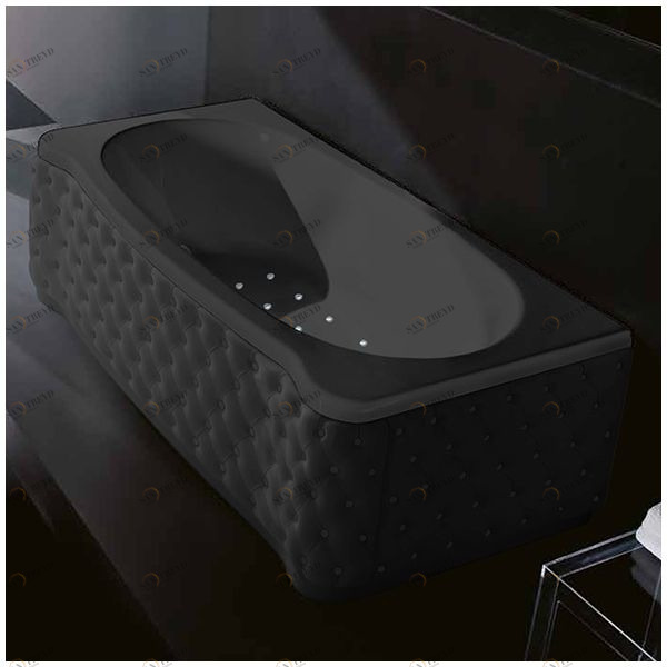 Ванна Gruppo treesse New Classic Young STA-V674C-SX-KC-C чёрная с аэромассажем прямоугольная левая чёрная кожа STAV674CSXKCC