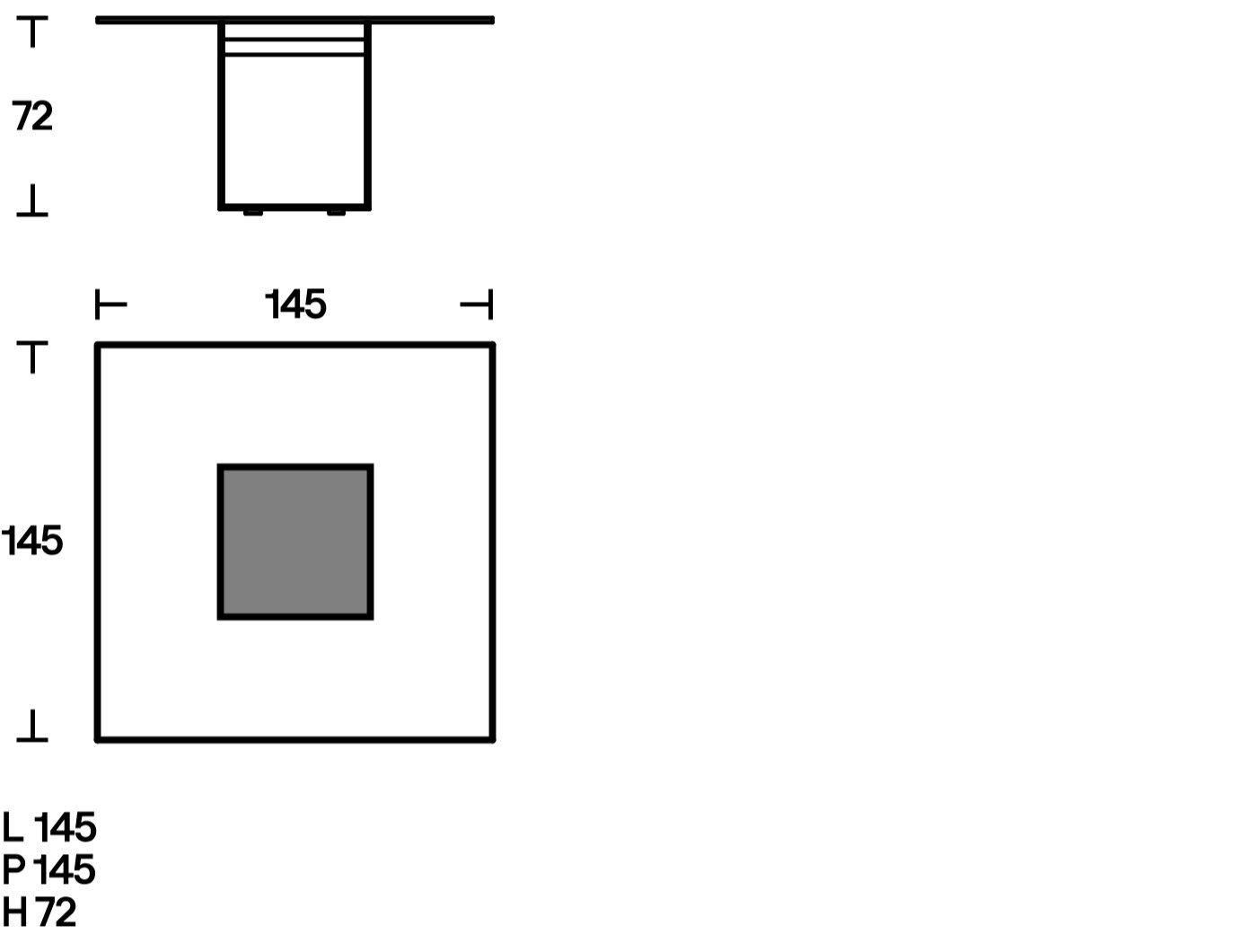 Квадратный стол из нержавеющей стали и стекла ACERBIS GLIMM ARCH-00068999 - Вид №3