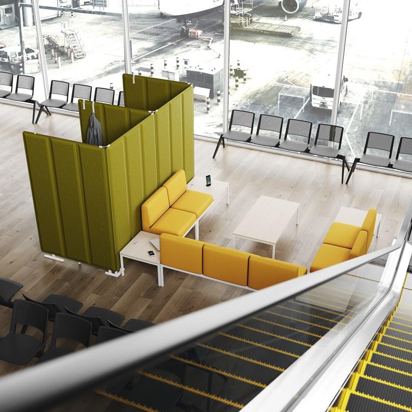 Steelbox by Metalway Звукопоглощающая перегородка для офиса из trevira® cs Zen sun-id-1453682 - Вид №10