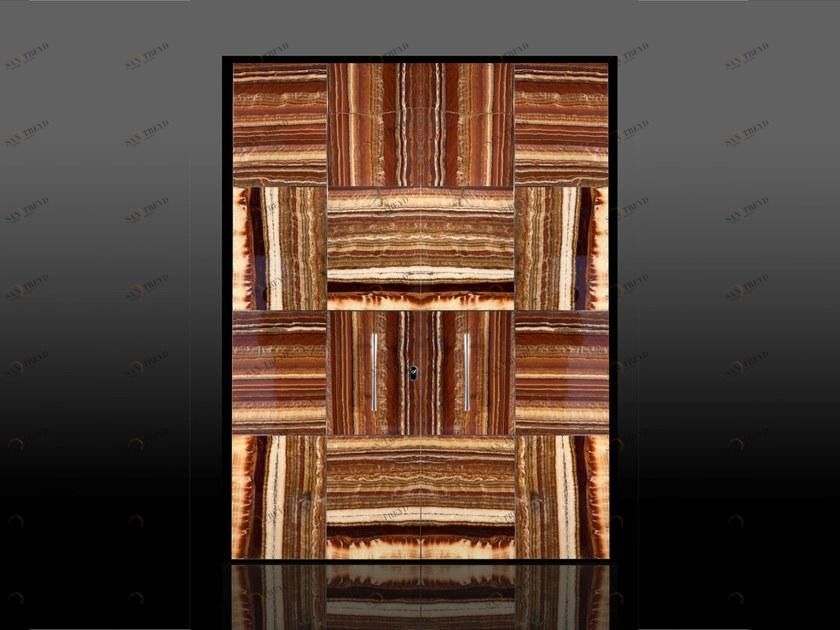 Ercole Бронированная входная дверь из фантастического красного оникса sun-id-1484007