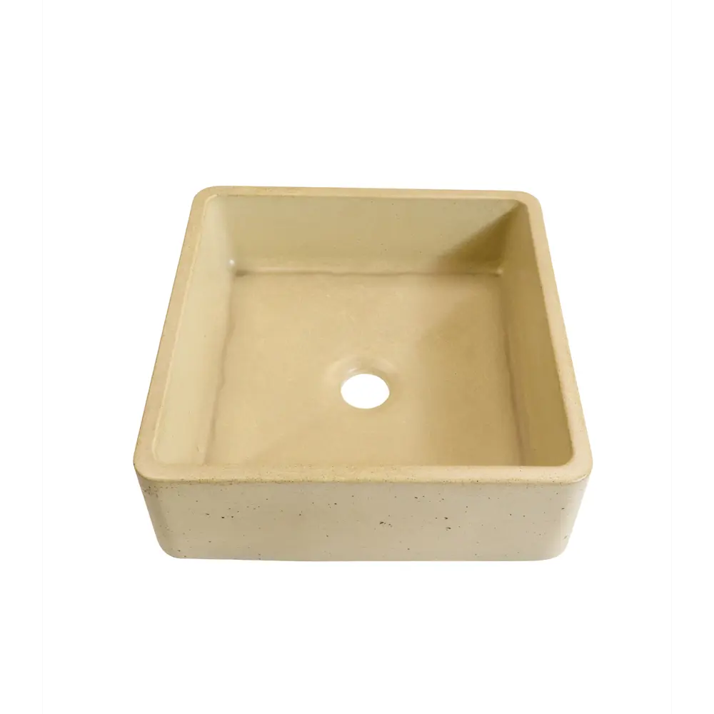 Раковина Square накладная 36x36 см цвет бежевый матовый 89349565 STLM-2109657 Santreyd