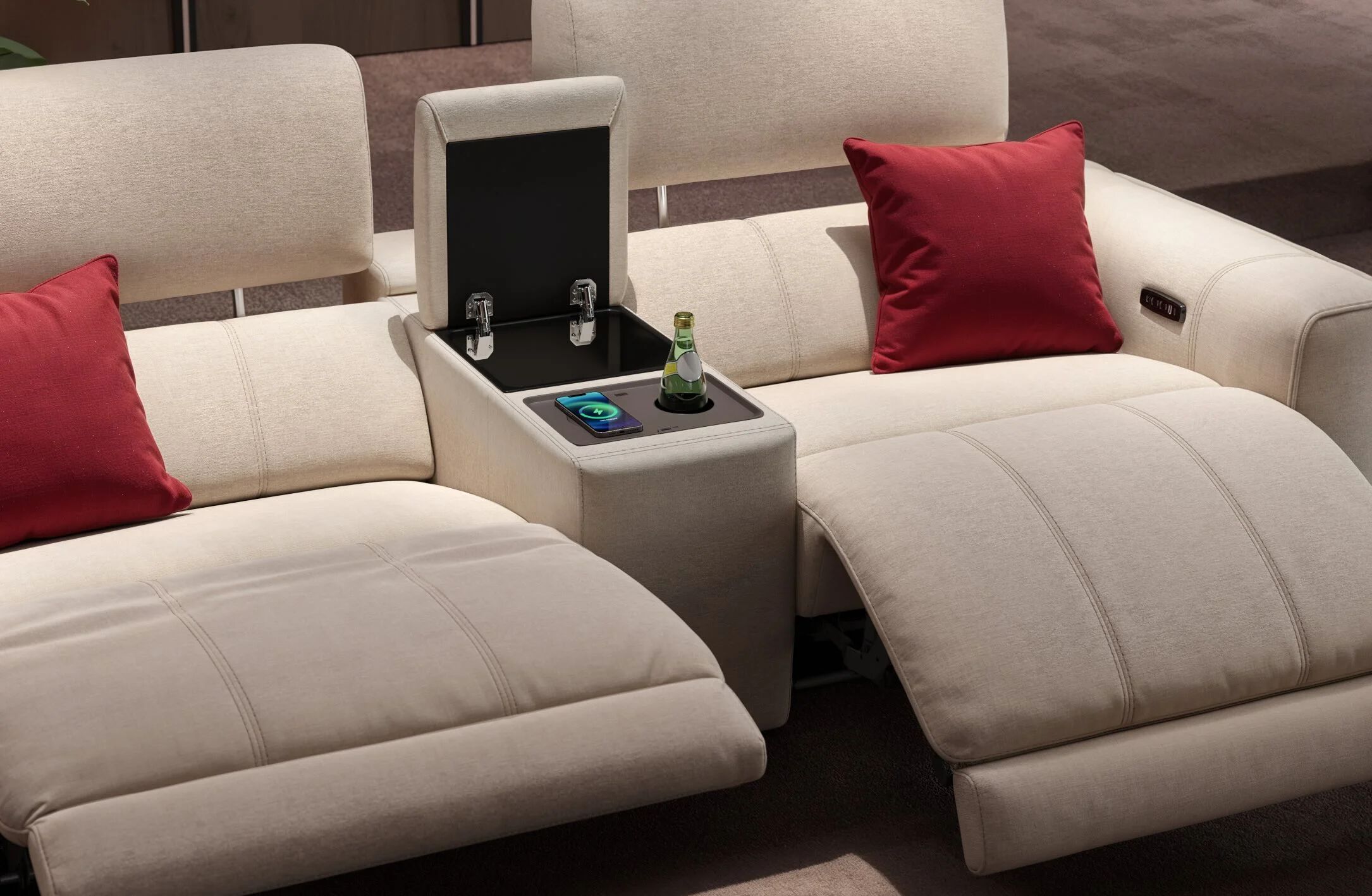 Домашний кинотеатр 3 местный тканевый диван Sofanella Nanto Kino ARCH-00017887 - Вид №4