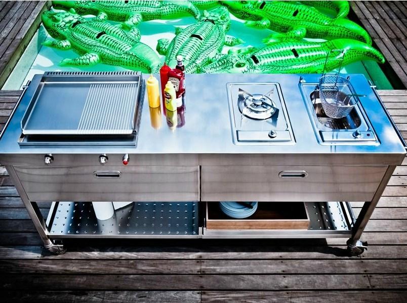 ALPES-INOX Электрическая газовая летняя кухня с грилем Liberi in cucina sun-id-1375070 - Вид №1