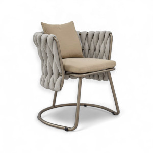 Тканевый садовый стул с подлокотниками