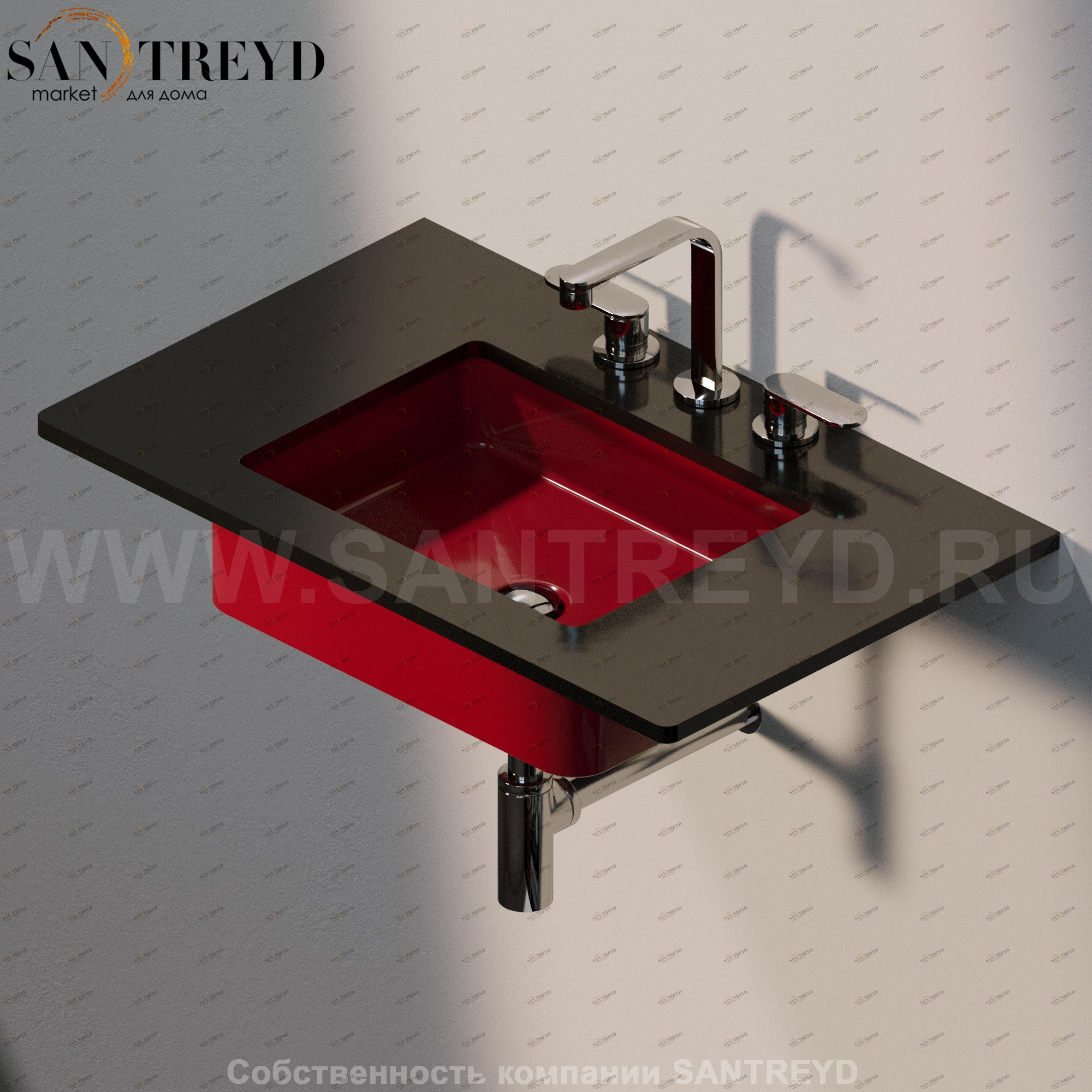 MW48SP3011 Накладная раковина под столешницу  квадратная Ceramica Flaminia Miniwash