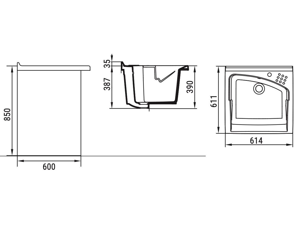 Керамический шкаф для белья со стиральной машиной Ceramica Dolomite REVINE ARCH-00074982 - Вид №2