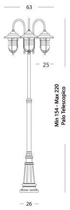 SOVIL Алюминиевый садовый фонарь в современном стиле Porto sun-id-1461519 - Вид №5