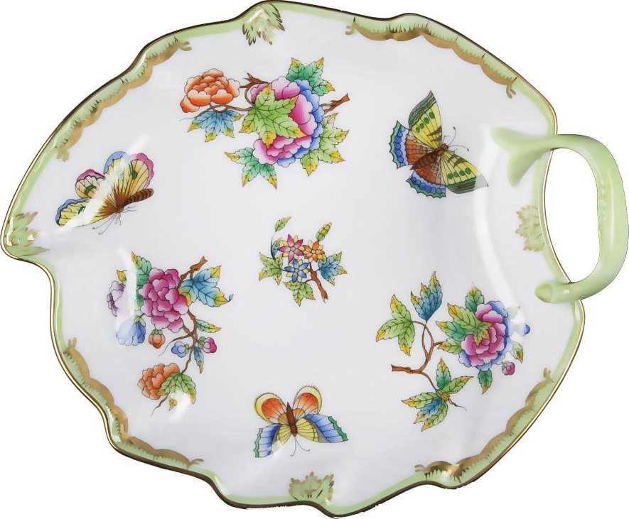 59399 Herend Блюдо - лист 20см "Виктория" Фарфор 