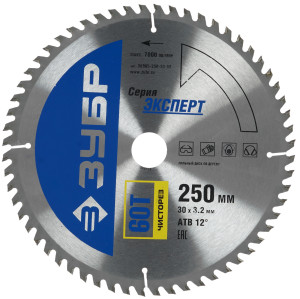 Диск пильный ЗУБР Чистый рез 36905-250-30-60 1264334