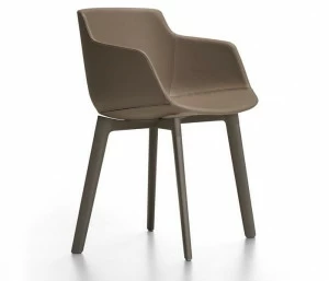 MDF Italia Мягкое кожаное кресло с подлокотниками Flow