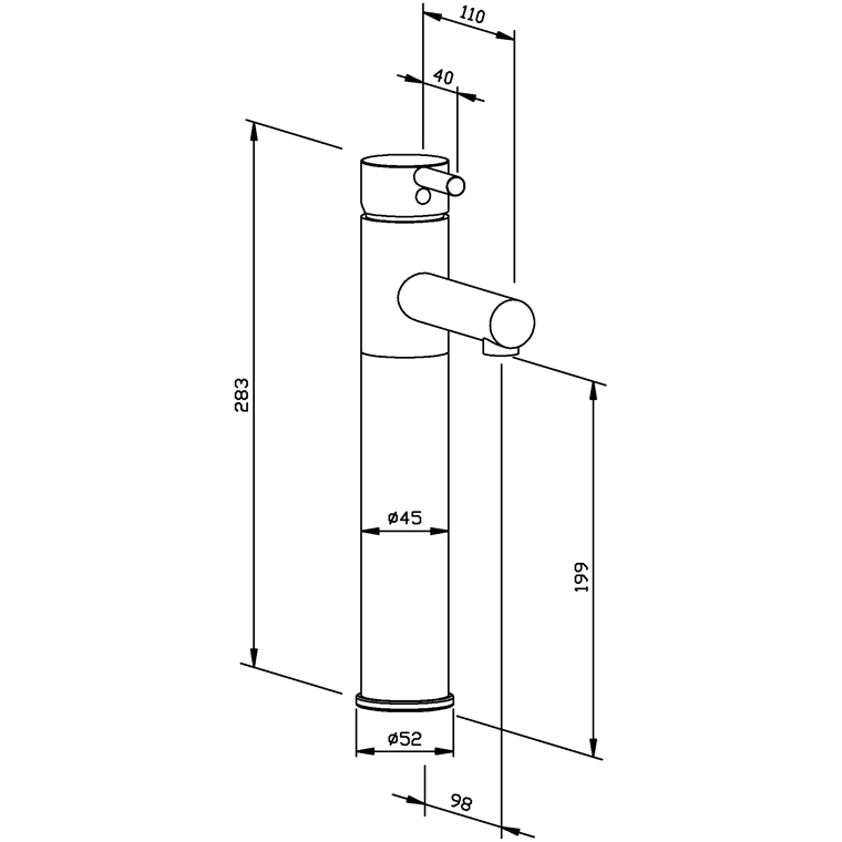 932266 Смеситель для раковины WA110 WAGNER_EWAR A-LINE Wagner Ewar  - Вид №1