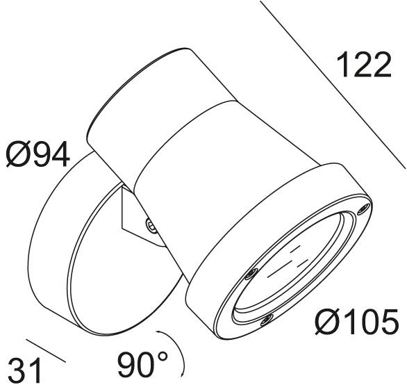Delta Light Регулируемый настенный светодиодный уличный светильник Kix sun-id-1366658 - Вид №5