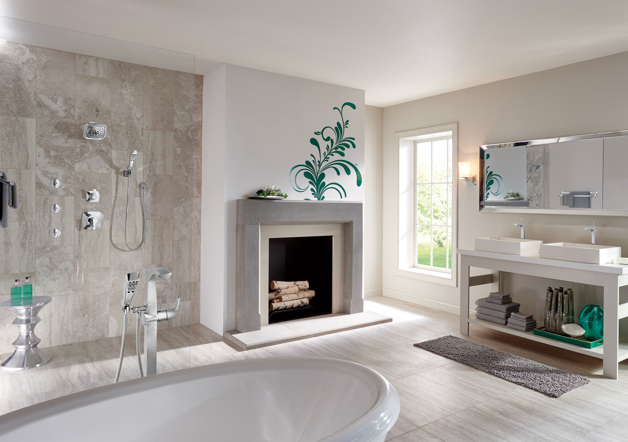 T17T252-PN Облицовка для душа H2Okinetic® серии TempAssure® 17T Delta Faucet Tesla Полированный никель - Вид №1