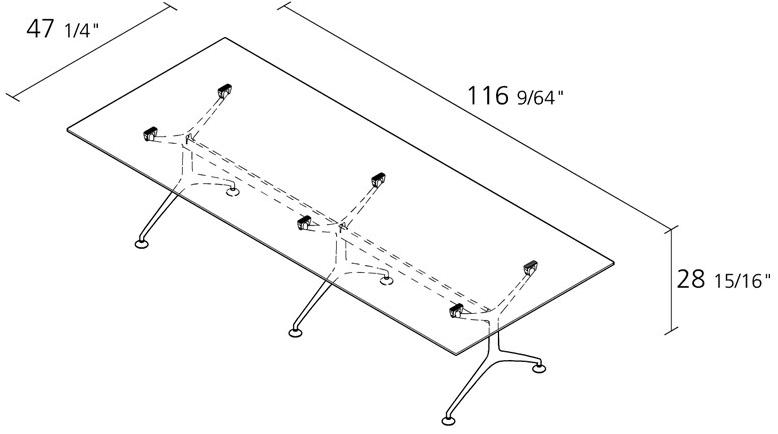 Alias Прямоугольный стол из фанерованной древесины Frametable sun-id-1363753 - Вид №3
