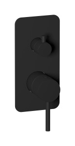 Внешние части встроенного в стену смесителя на 3 потребителя. WE ARE IB id312np Matt Black Industria