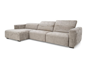 Тканевый диван с полуостровом