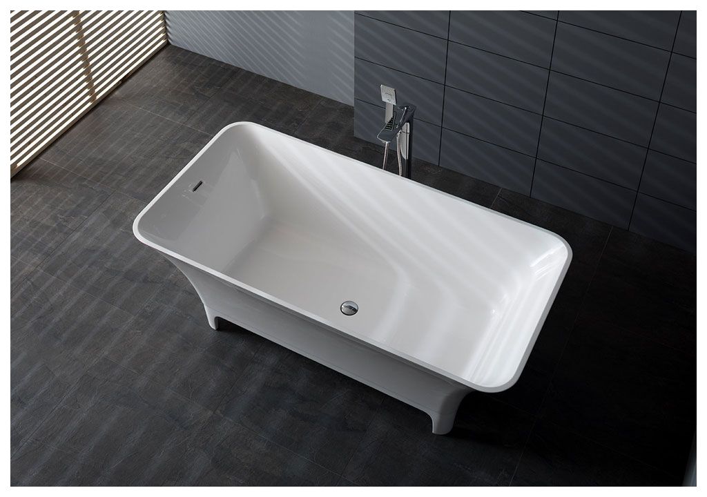 Ванна из искусственного камня Aquanet Bloom Curve TC-S91 170x73, глянцевая TCS91 - Вид №1