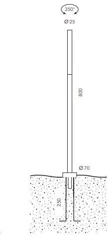 SIMES Светодиодный столбик из литого алюминия Spillo sun-id-1354918 - Вид №3